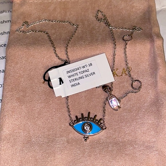 Judith Ripka light blue evil eye necklace - Picture 4 of 6